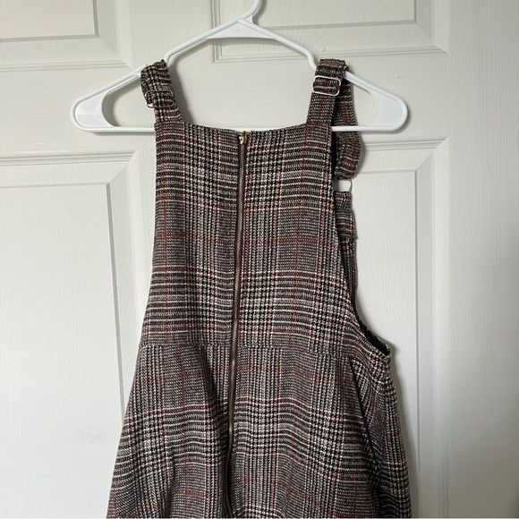 Brown and Gray Sleeveless Square Neck Midi Sundress - Picture 3 of 4